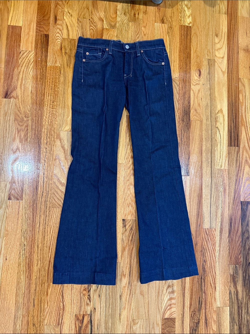 7 For All Mankind Dark Blue Flare Jeans